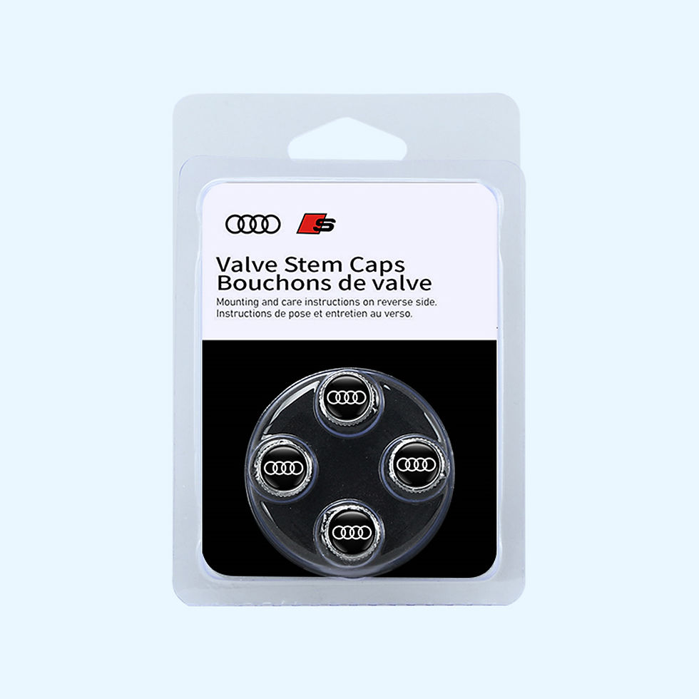 Thumbnail: 4Pcs Car Tire Valve Stems Cap Knurling Style Tire Valve Cap Sticker for Audi RS6