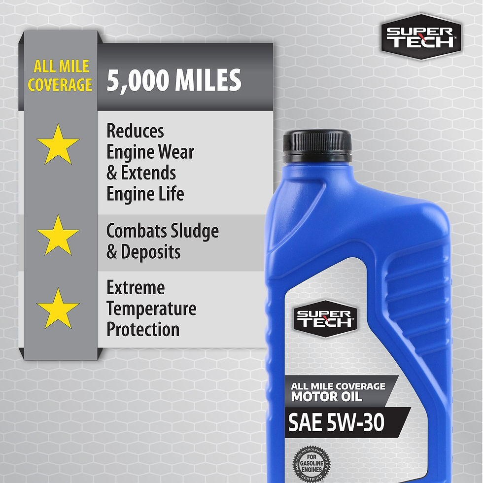 Thumbnail: Super Tech All Mileage Synthetic Blend Motor Oil SAE 5W-30, 1 Quart