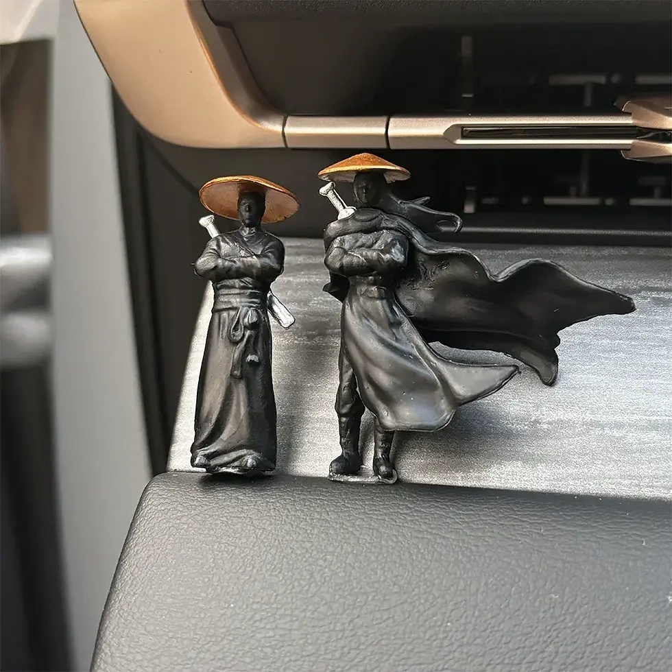 Thumbnail: Warrior Ornaments Car Dashboard Center Console Chinese Kung Fu Ancient Style Swo