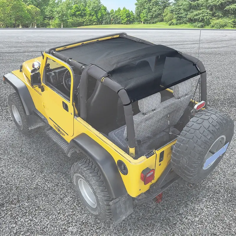 Thumbnail: HEBE Car Roof Sunshade Net For Jeep Wrangler TJ 1997 1998 1999 2000 2001 2002 20