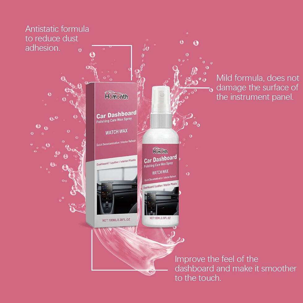 Thumbnail: Car Dashboard Polishing Care Wax Spray Car Interior Plastic Refurbishment P..