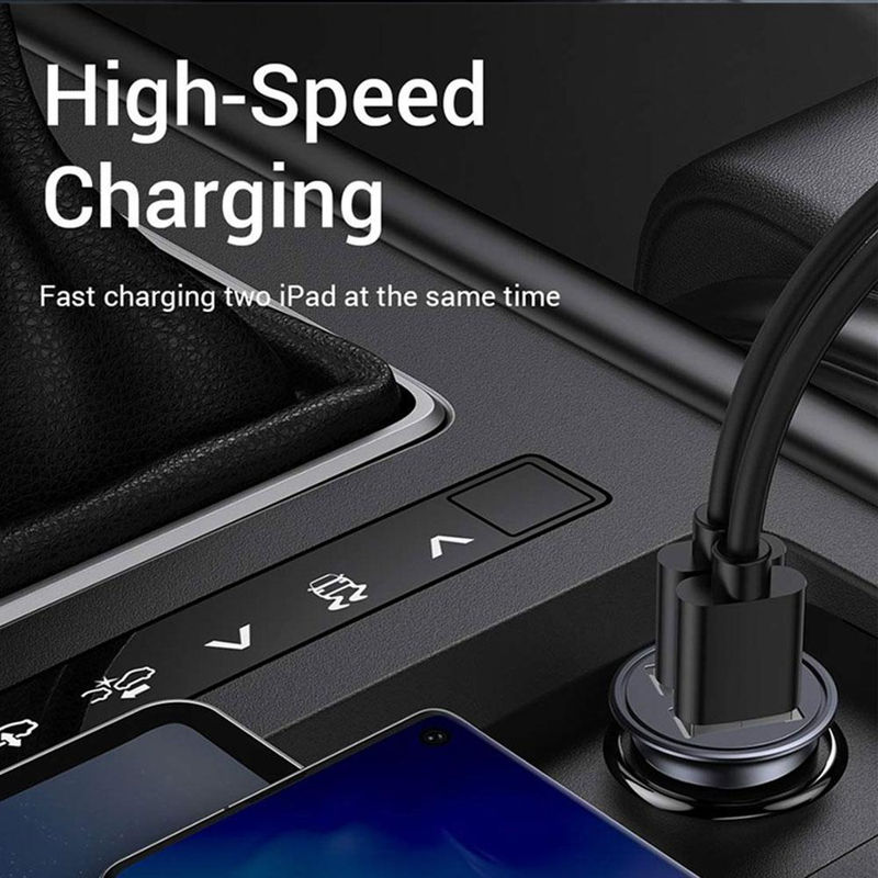 Thumbnail: Dual USB Car Charger 5A Fast Charing 2 Port 12-24V Cigarette Socket Lighter Car