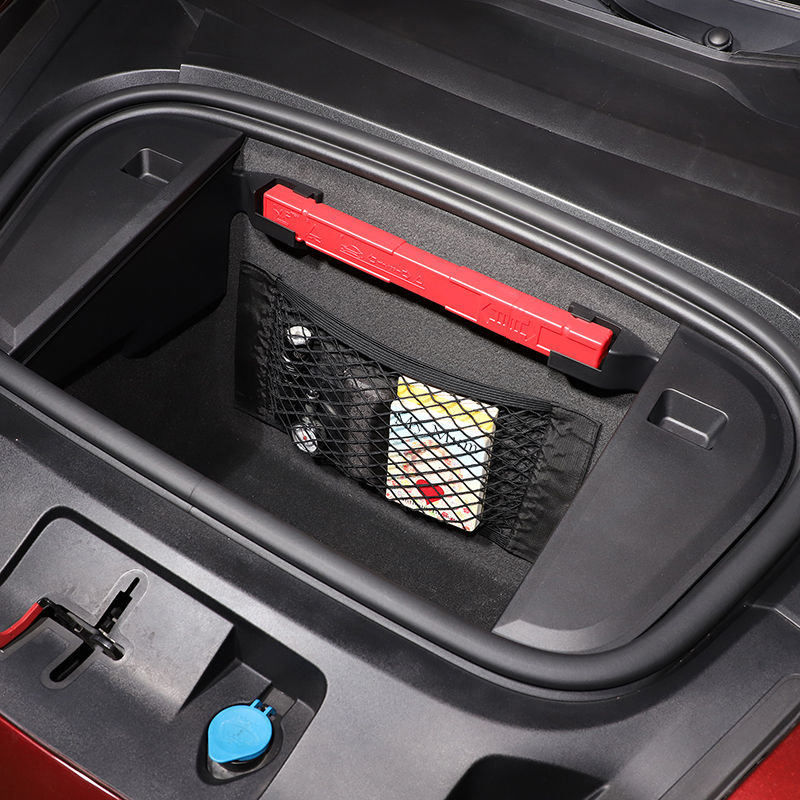 For Porsche Taycan 2019 2020 2021 2022 Polyester Black Car Trunk both sides Stor