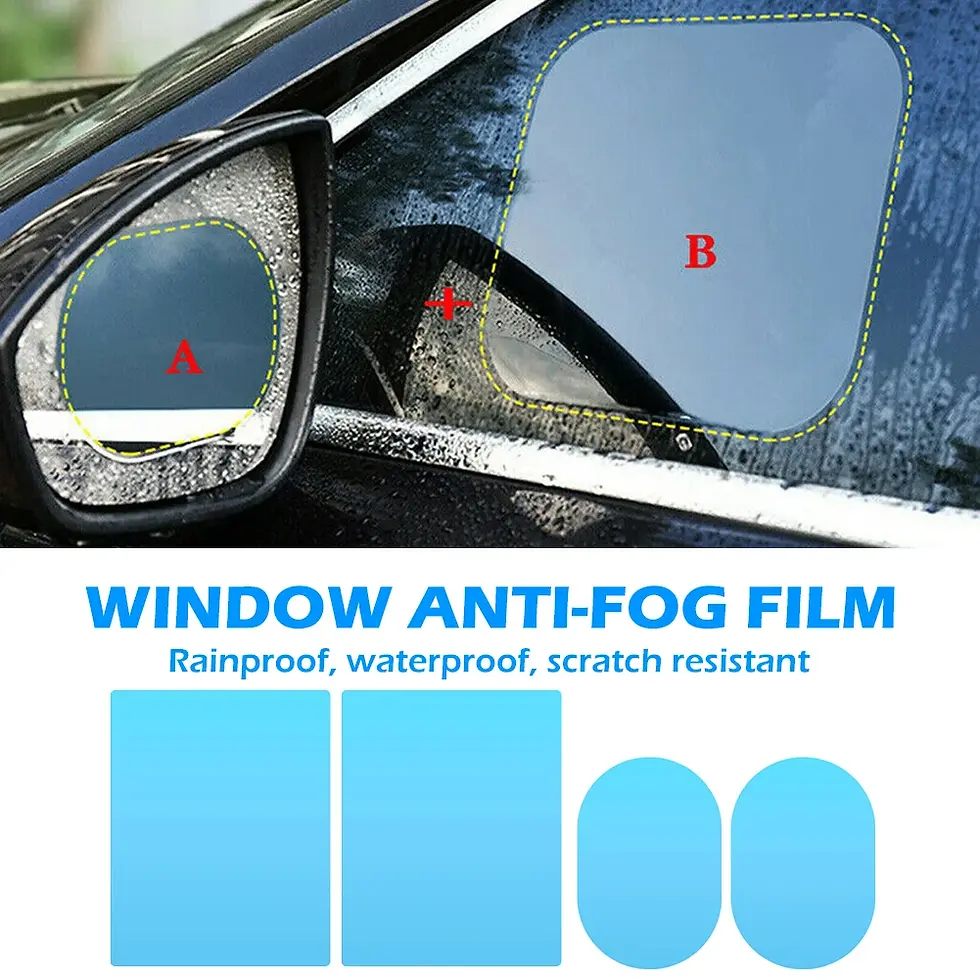 Thumbnail: 2/4/8pcs Car Side Rearview Mirror Waterproof Anti-Fog Film Side Window Glass Fil