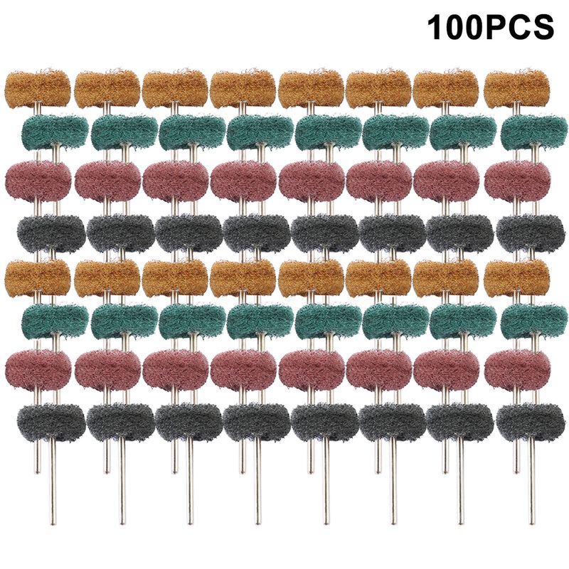 Thumbnail: 50/100pcs Buffing Wheel Rotary Tool Mini Drill Abrasive Brush For Dremel Rotary