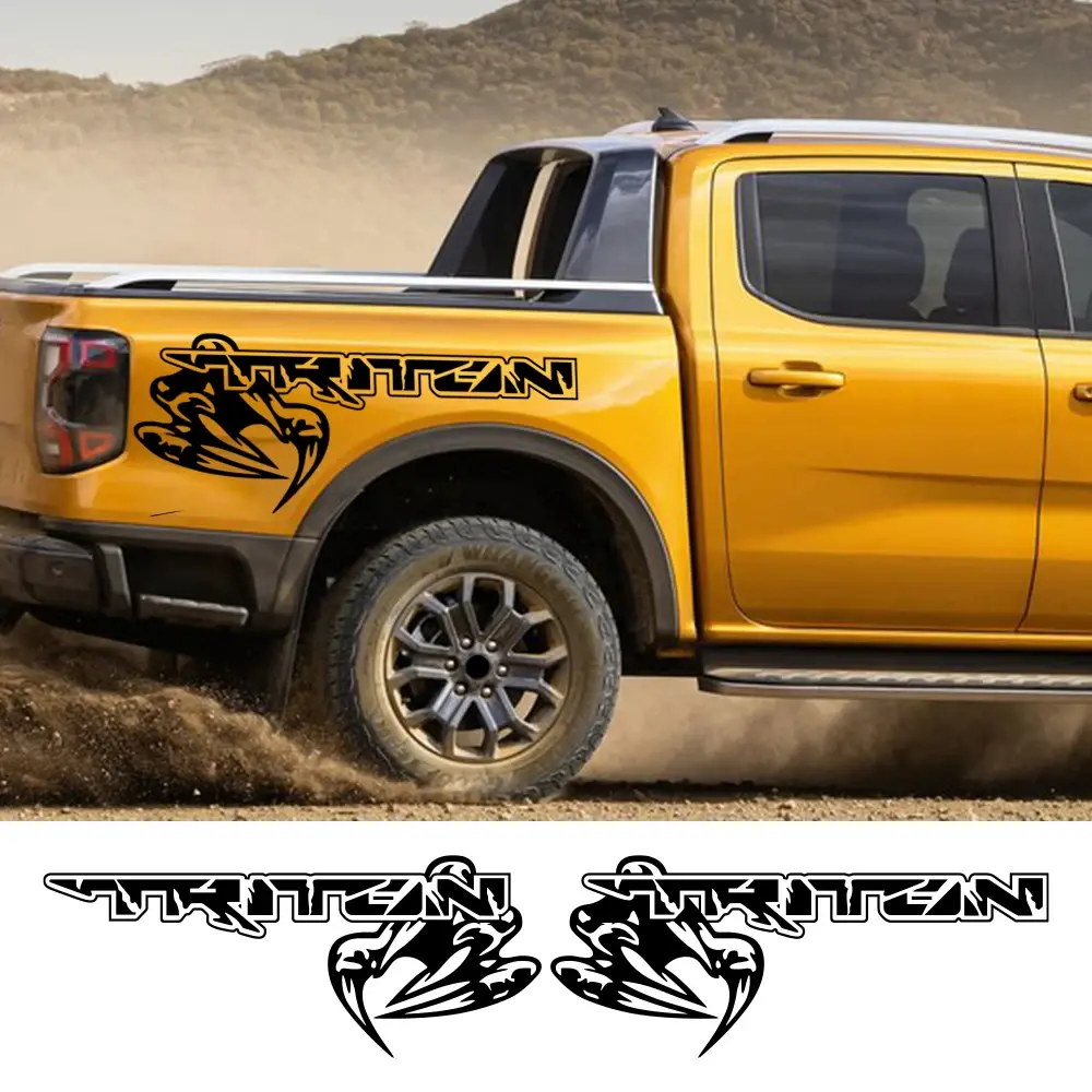 2pcs Pickup Stickers 4x4 Vehicle Graphics Decals for Mitsubishi L200 TRITON CLAW