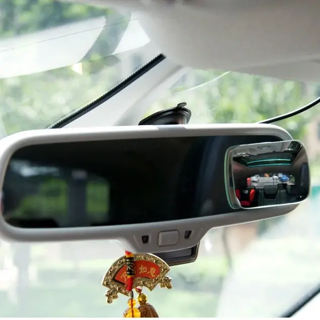Thumbnail: 2pcs 360 Degree Adjustable Blind Spot Mirror Car Auxiliary Rearview Convex Mirro
