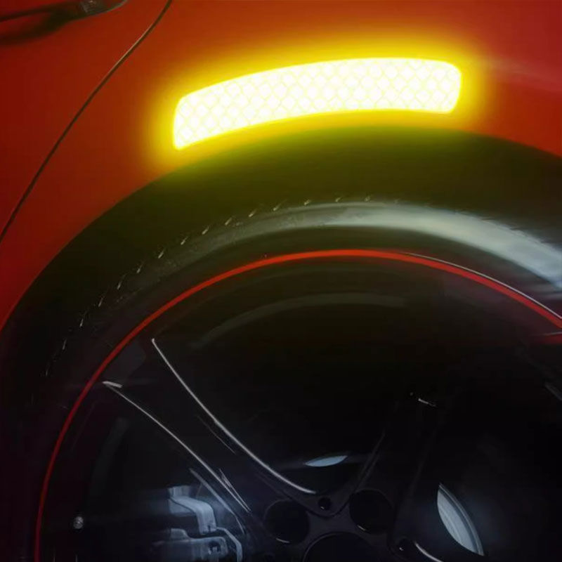 Thumbnail: 10PCS Reflective Car Door Sticker Safety Opening Warning Reflector Motorcycle Ac