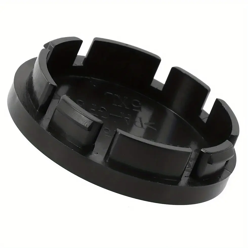 Thumbnail: 4PCS 55mm Alloy Wheel Center Caps, ABS Plastic Black Hub Centre Caps for Car Rim