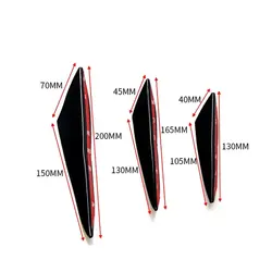 Thumbnail: 4/6Pcs Car Front Bumper Lip Decoration Diffuser Shunt Fin Body Spoiler Canard Va