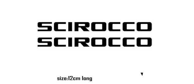 Thumbnail: 2Pcs Car Door Sticker For VW Volkswagen SCIROCCO Auto Accessories