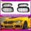 Thumbnail: Pair Gloss Matt Carbon Black 3 Color Front Kidney Grille For BMW 3 Series F30 F3