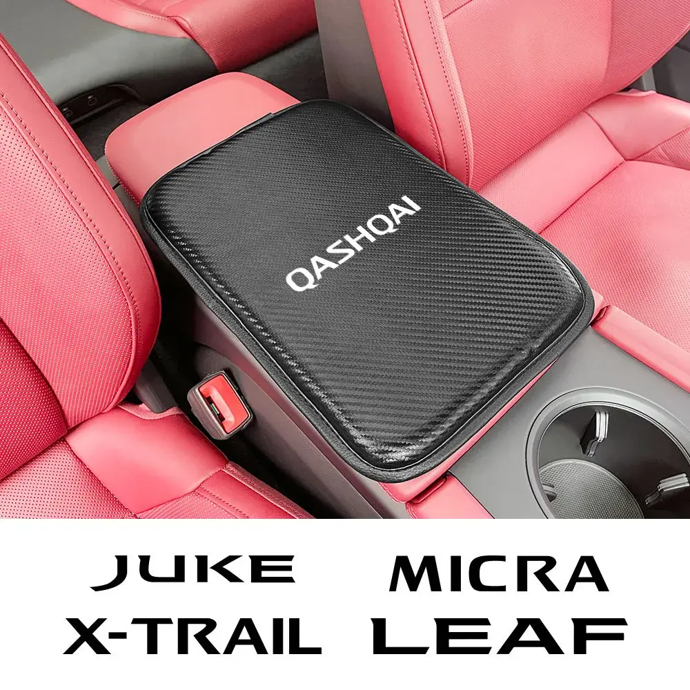 Car Armrest Mat Cover Accessories For Nissan Qashqai J10 J11 Juke 2 Micra K12 K1