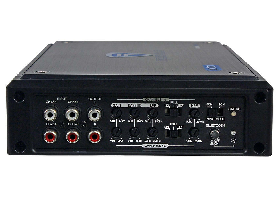 Thumbnail: New Rockville RXM8BTB 8 Channel 1500 Watt Marine/Boat Amplifier Amp w/BlueT..