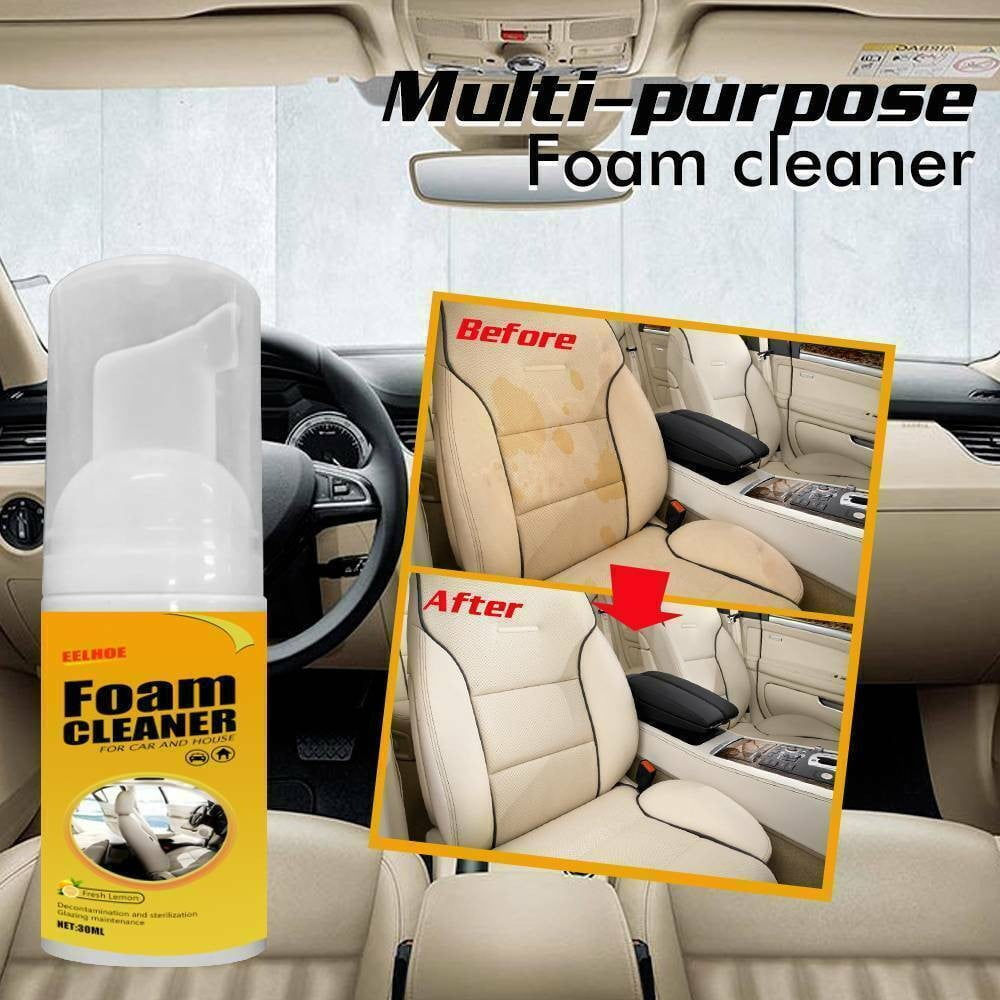30ML Car Cleaner Foam Wax Shampoo Sofa Seat Upholstery Carpet Dry Stain Rem..
