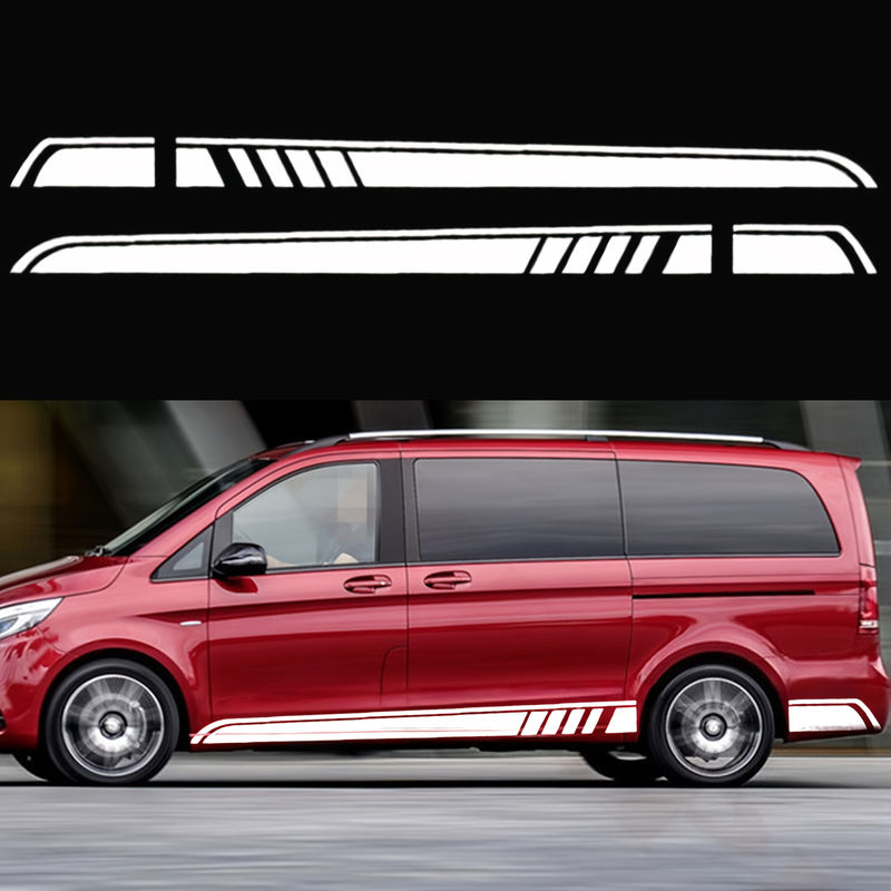 Thumbnail: Racing Stripe Stickers For Cars For Creative Decals Dual Color Design Stickers V