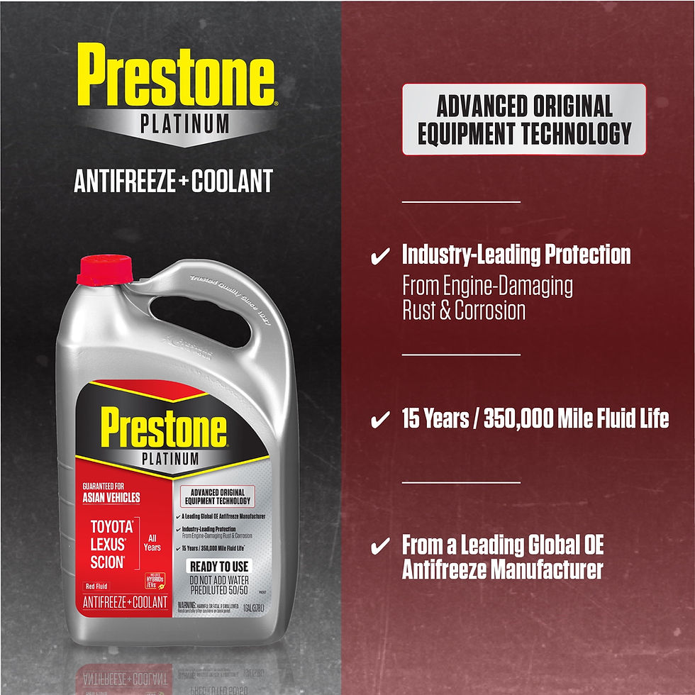 Thumbnail: Prestone Platinum Asian Red Antifreeze & Coolant Prediluted 50/50, use with..