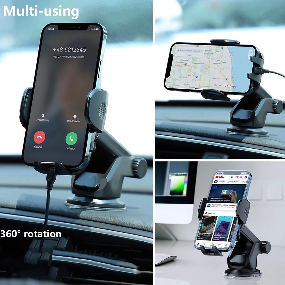 Thumbnail: Suction Cup Car Phone Mount for Iphone 16 15 14, 13, 12, Samsung, 1 Count, 1 Pac