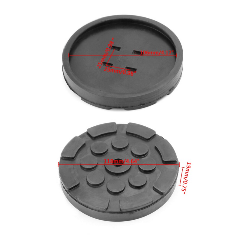 Thumbnail: 1Pc Black Rubber Jacking Pad for Car Lift Anti-slip Surface Tool Rail Protector