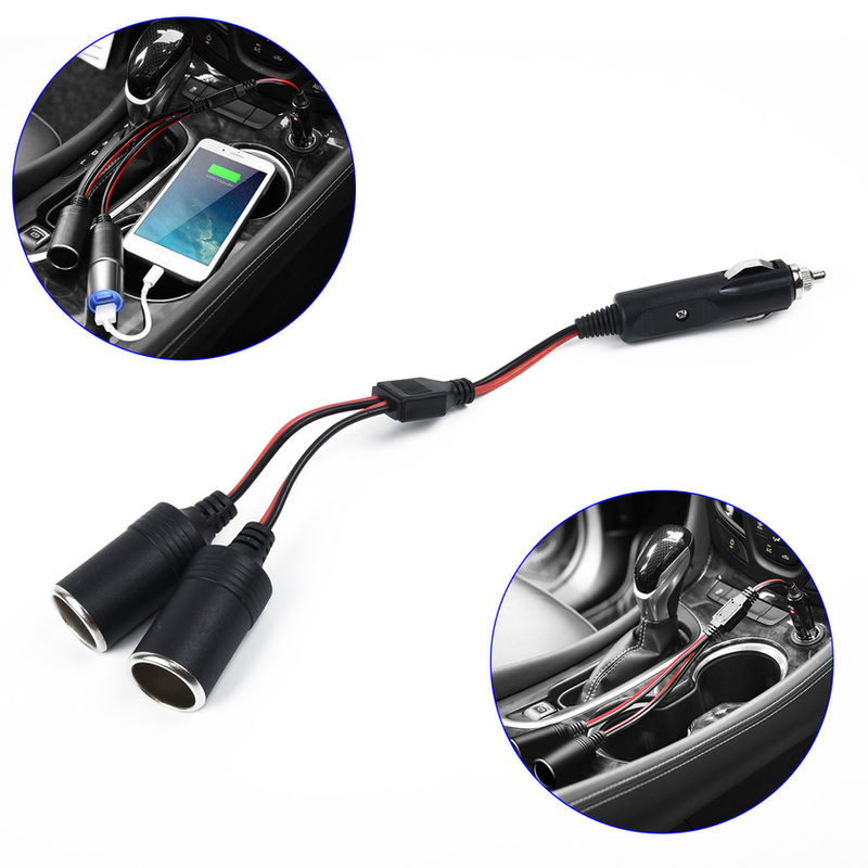 Thumbnail: Double Power Dual Car Cigarette Lighter Socket Plug Adapter Charger Splitter Dir