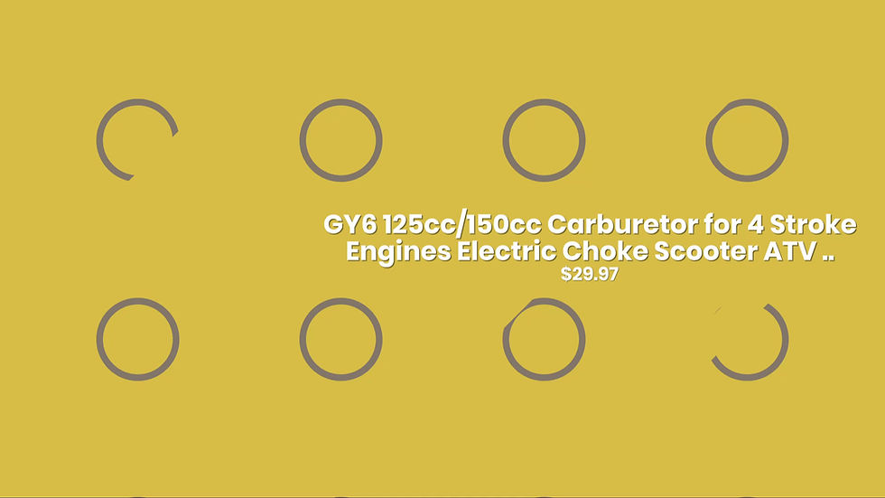 Thumbnail: GY6 125cc/150cc Carburetor for 4 Stroke Engines Electric Choke Scooter ATV ..