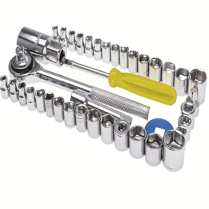 40Pcs/Set Automotive Tool Kit Socket Wrench Manual Combination Repair Tools Set