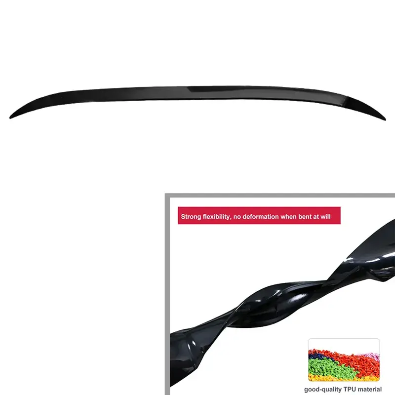 Thumbnail: Glossy Black Rear Wing Lip Car Rear Trunk Boot Lip Spoiler Wing Extension Lid Fo