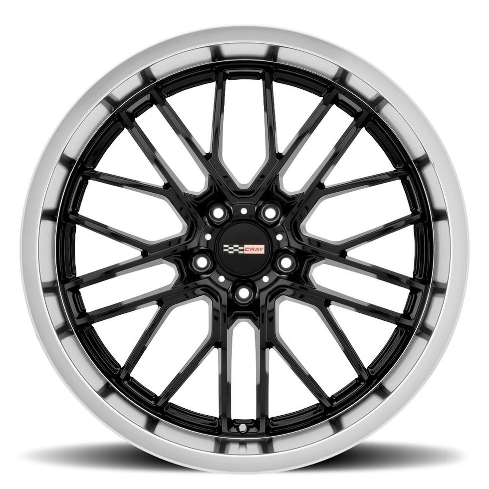 Thumbnail: Cray Eagle 19X9 5X120.65 50Et 70.3Cb Gloss Black W/ Mirror Cut Lip Wheel