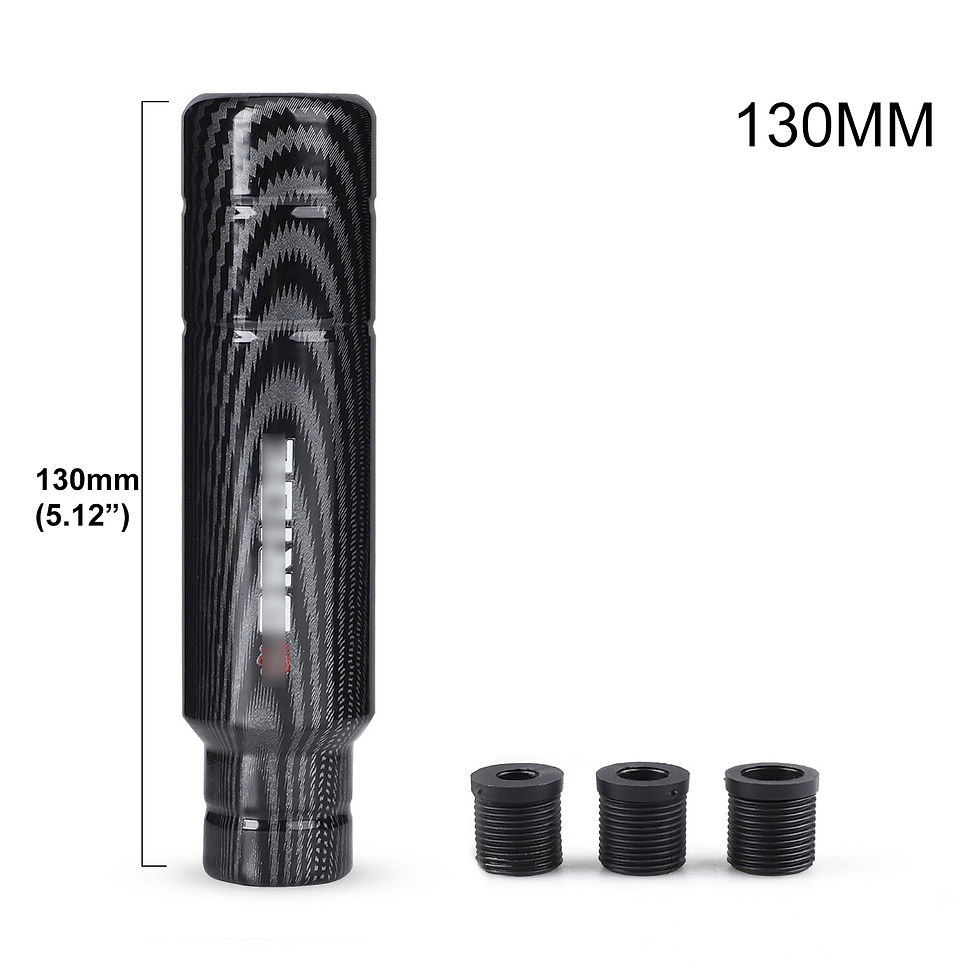 Thumbnail: 5 Speed Carbon Fiber Style 13/9CM Gear Shift Knob 8MM 10MM 12MM Universal Shape
