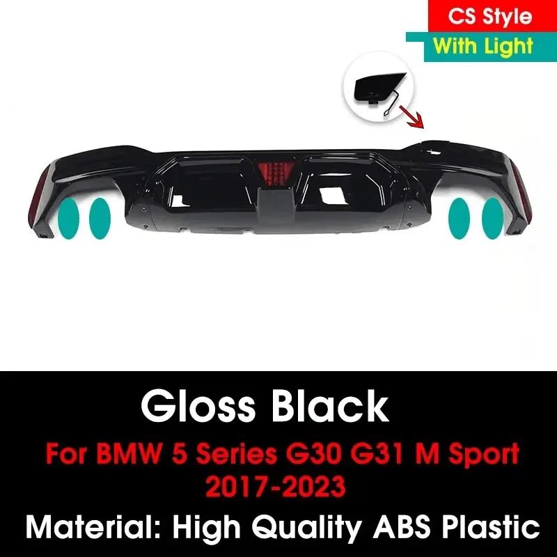 Thumbnail: Car Rear Bumper Diffuser Lip Spoiler Rear Splitters Guard Chassis Deflector For