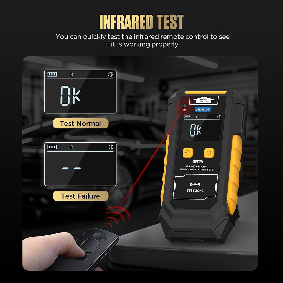 Thumbnail: AUTOOL RE110 Car Key Frequency Tester CR2032,CR2025 Door TV RF IR Remote Control