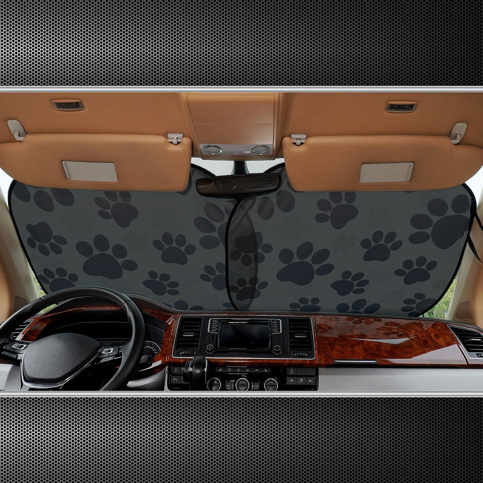Thumbnail: Auto Drive Universal Fit Car Windshield 2 Counts Cow Print Twist Sun Shade ..