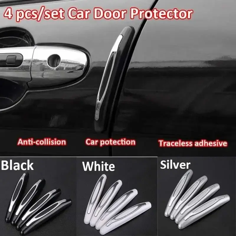 4 Pcs / Set Anti-Collision Car Door Protection Strips Scratches Universal Car Do