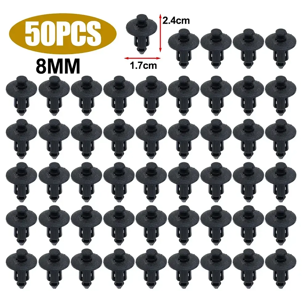 Thumbnail: 50pcs Car Plastic Fairing Rivet Setting Panel Fastener Clips 3 Size Mix Push Pin