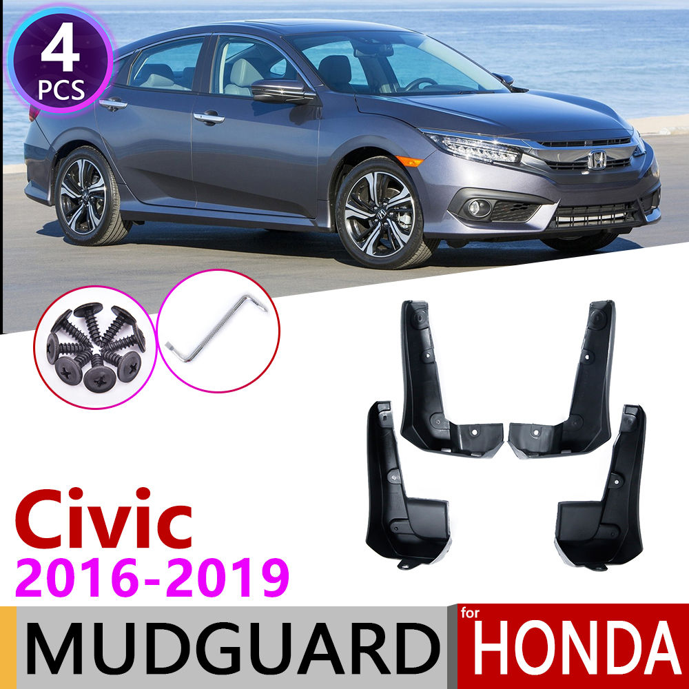 Car Mudflap for Honda Civic FC FC1 FC2 FC5 10th 2016 2017 2018 2019~2022 Fender