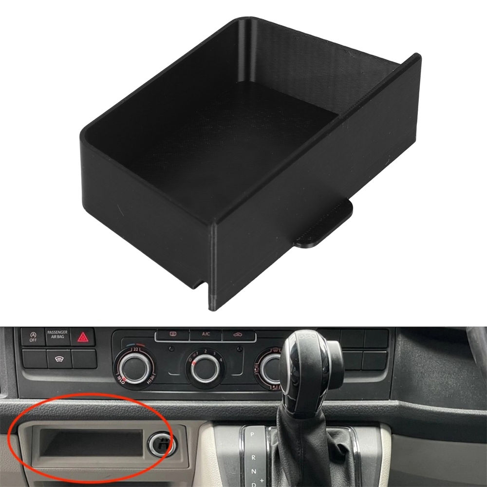 Black Cubby Drawer Durable Dashboard Storage Box Plastic Car Dash Centre Drawer