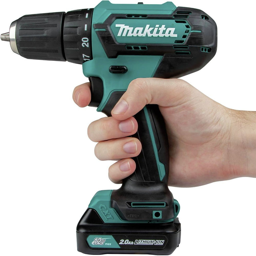 Thumbnail: Makita FD09R1-R 12V MAX CXT Lithium-Ion 3/8 in. Cordless Drill Driver Kit w..