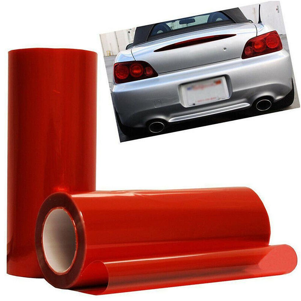 Thumbnail: Red Car Light Headlight Taillight Tint Vinyl Film Sticker Sheet Fog Light Rear L