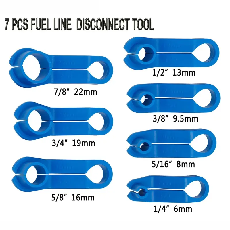 Thumbnail: 7/16pcs Remove Fuel Line Replacement Tool Auto Fuel Line Angled Disconnect Set T