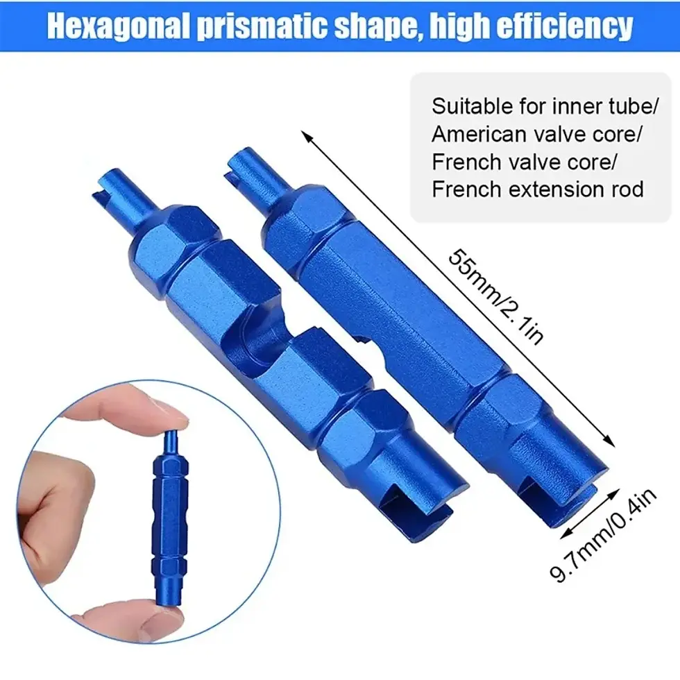 Thumbnail: 1Pcs Valve Core Remover Tool for Presta, Schrader, Valve Extender Tire Repair, W