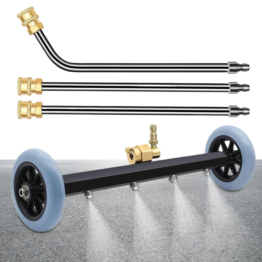 Undercarriage Pressure Washer 16 Inch 4000 PSI Surface Cleaner Attachment with 2