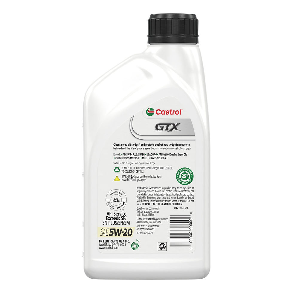 Thumbnail: Castrol GTX 5W-20 Synthetic Blend Motor Oil, 1 Quart