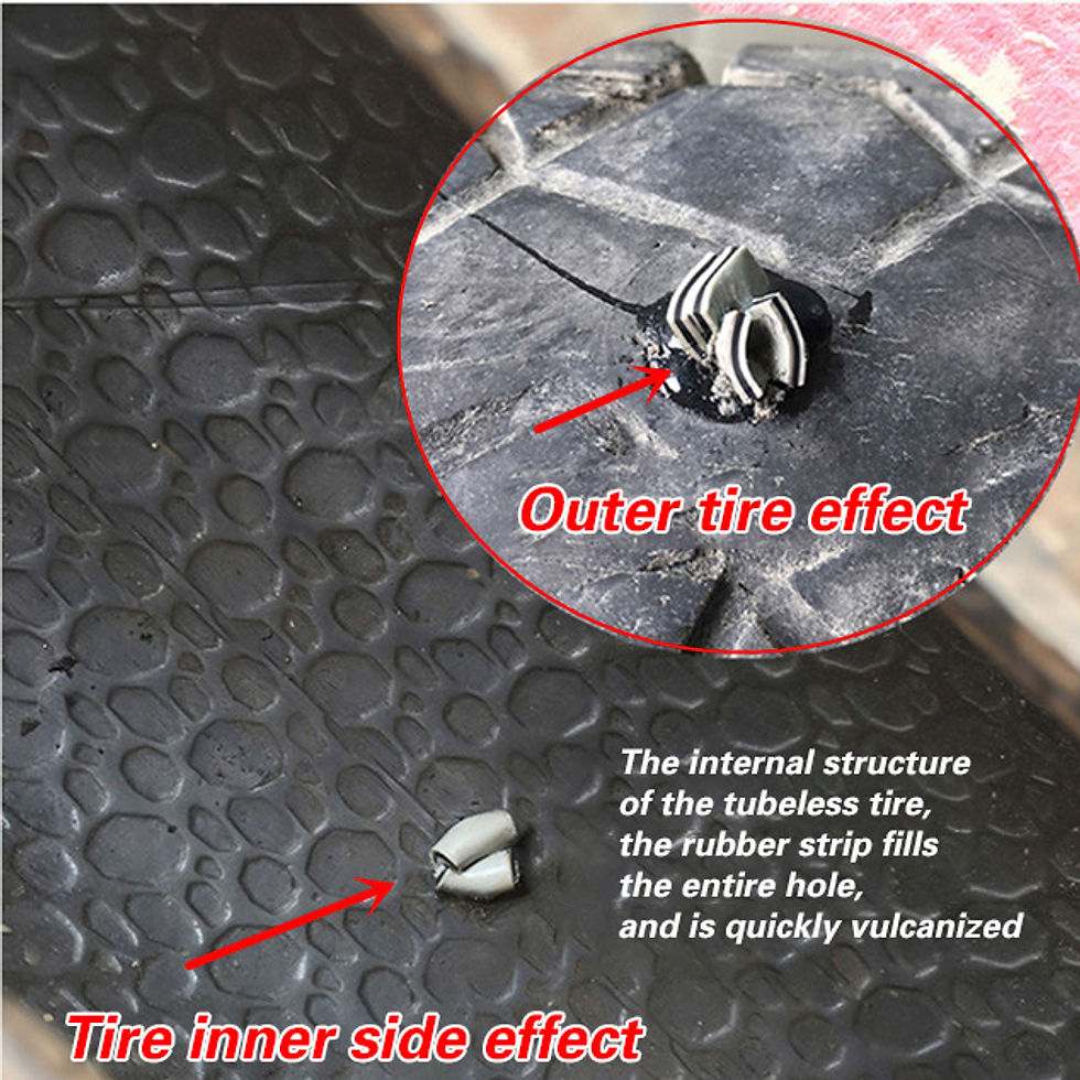 Thumbnail: Car Tire Repair Strips Vacuum Tyre Wheel Repair Rubber Strip Tools Universal Bic