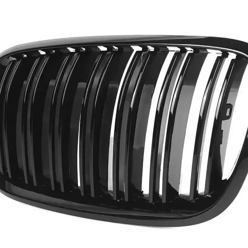 Thumbnail: Gloss Black Carbon Style Front Kidney Double Slat Grill Grille for BMW X5 E70 20
