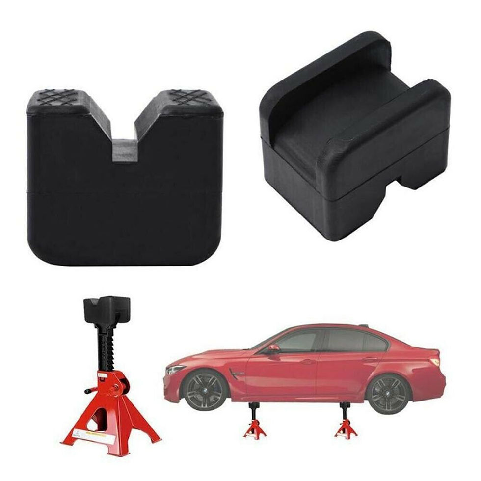 Thumbnail: 2pcs Rubber Axle Jack Pad Jacking Stand Pads Car Accessories Adapter Frame Rail