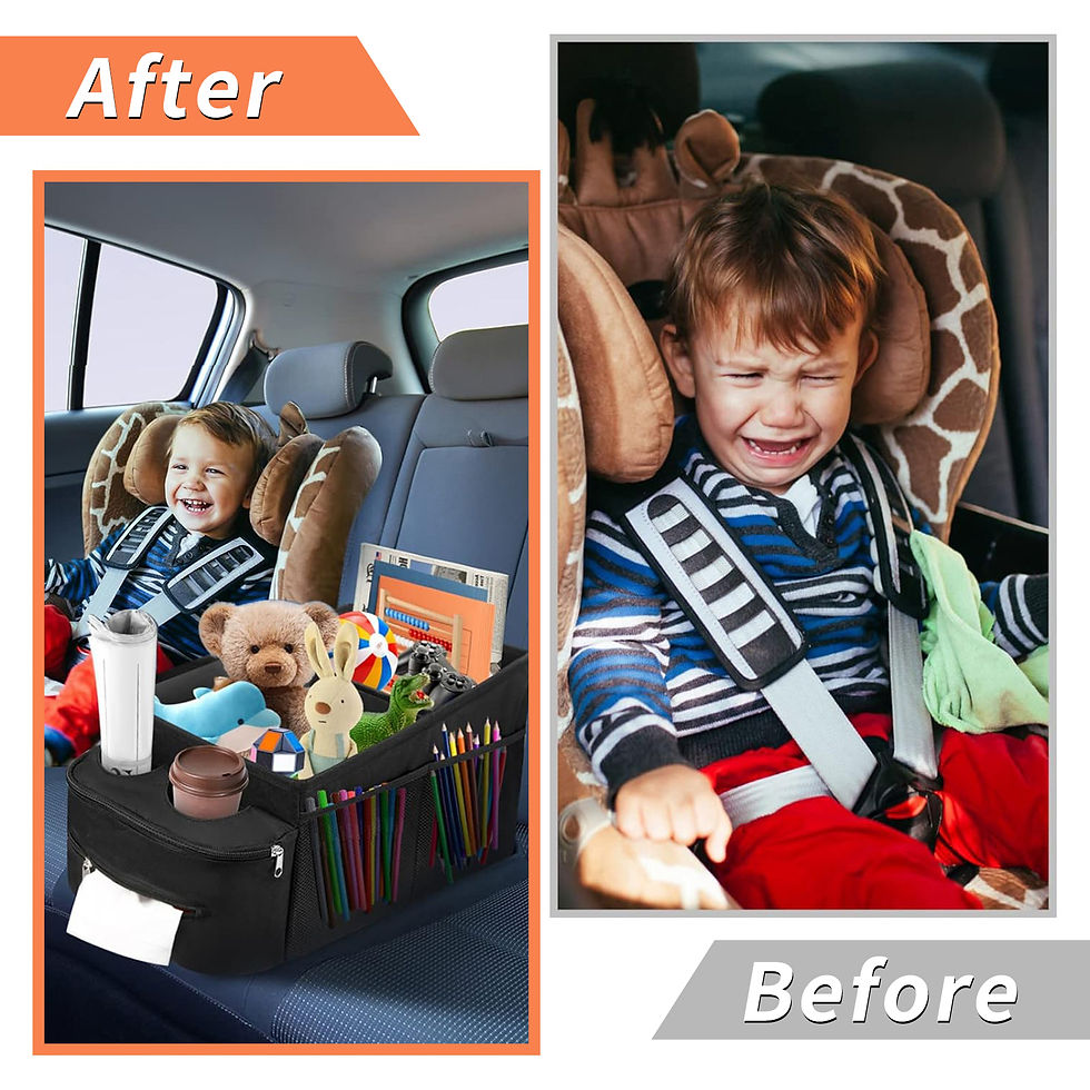 Thumbnail: Car Seat Organizer Foldable Backseat Storage Bag with Handle Nonslip Passenger S