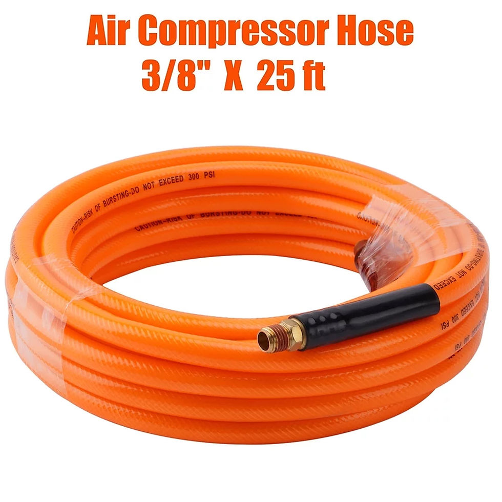 Thumbnail: Air Compressor Kit, 3/8 inch X 25 ft PVC Hose, Air Tool Accessories, 1/4 in..