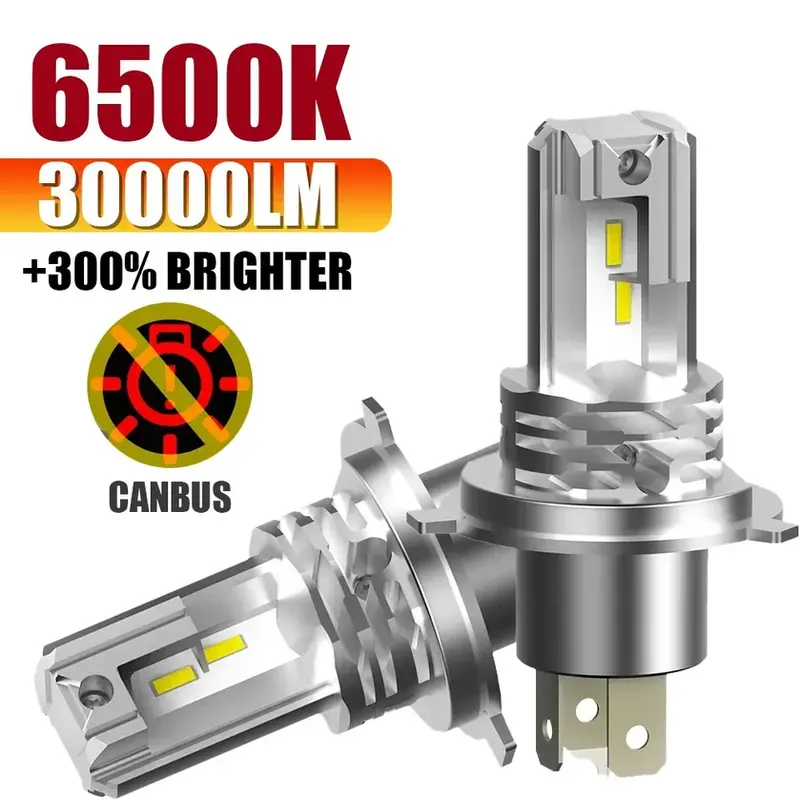 H7 H4 H11 9005 30000LM LED Bulb Fog Lights Canbus 6500K White DRL Daytime Runnin