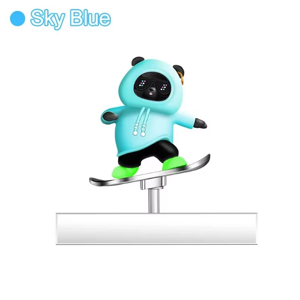 Thumbnail: Car Automatic Sliding Skateboard Bear Car Ornaments Cartoon Bear Doll Center Con