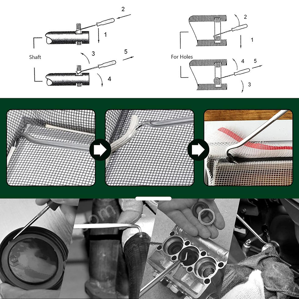 Thumbnail: 4pcs 160mm Auto Car Oil Seal Screwdrivers Set Hose Removal Hook Set O-Ring Seal